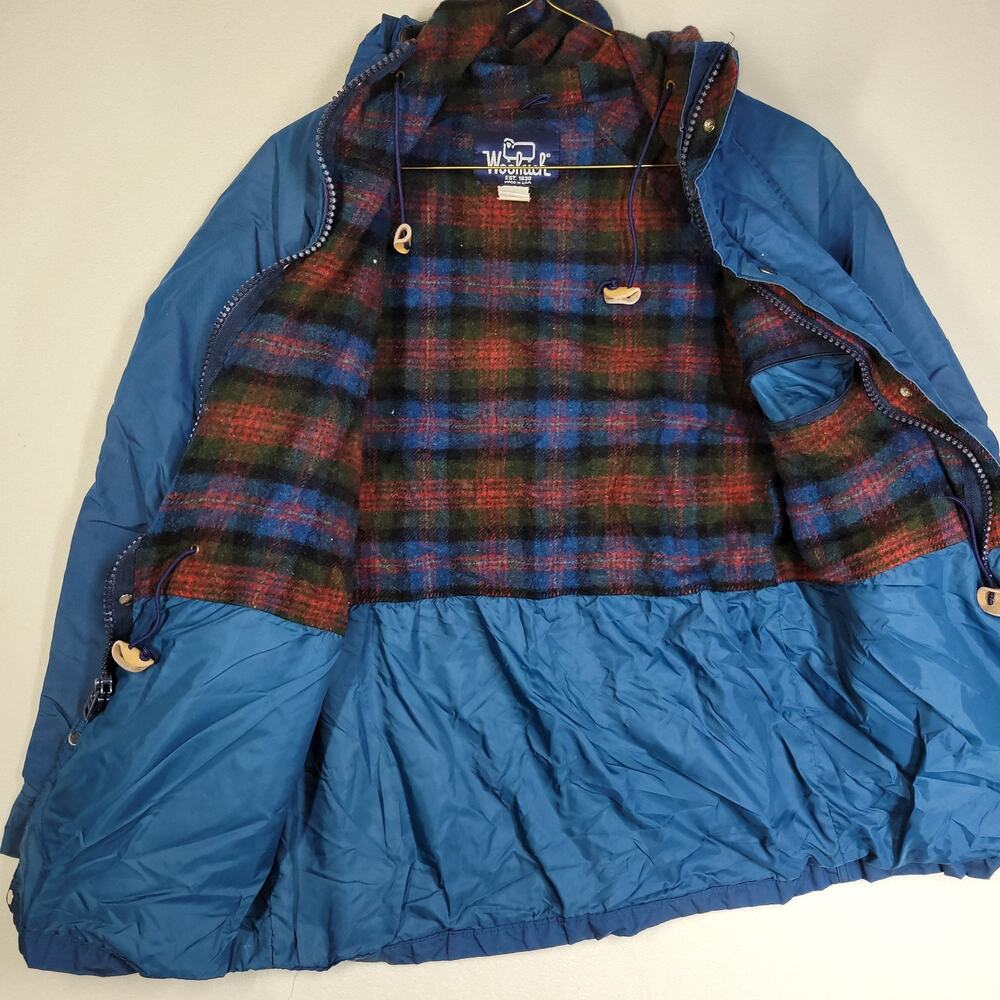 Vintage Woolrich Rain Jacket Medium Mens Windbreaker Zip Hooded Gorpcore Retro - Picture 16 of 16